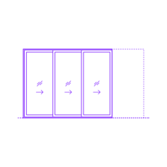 Buildings Sliding Doors Multi Slide Door Pocket 3 Panels Contour Svg Vector, Free Vectors File